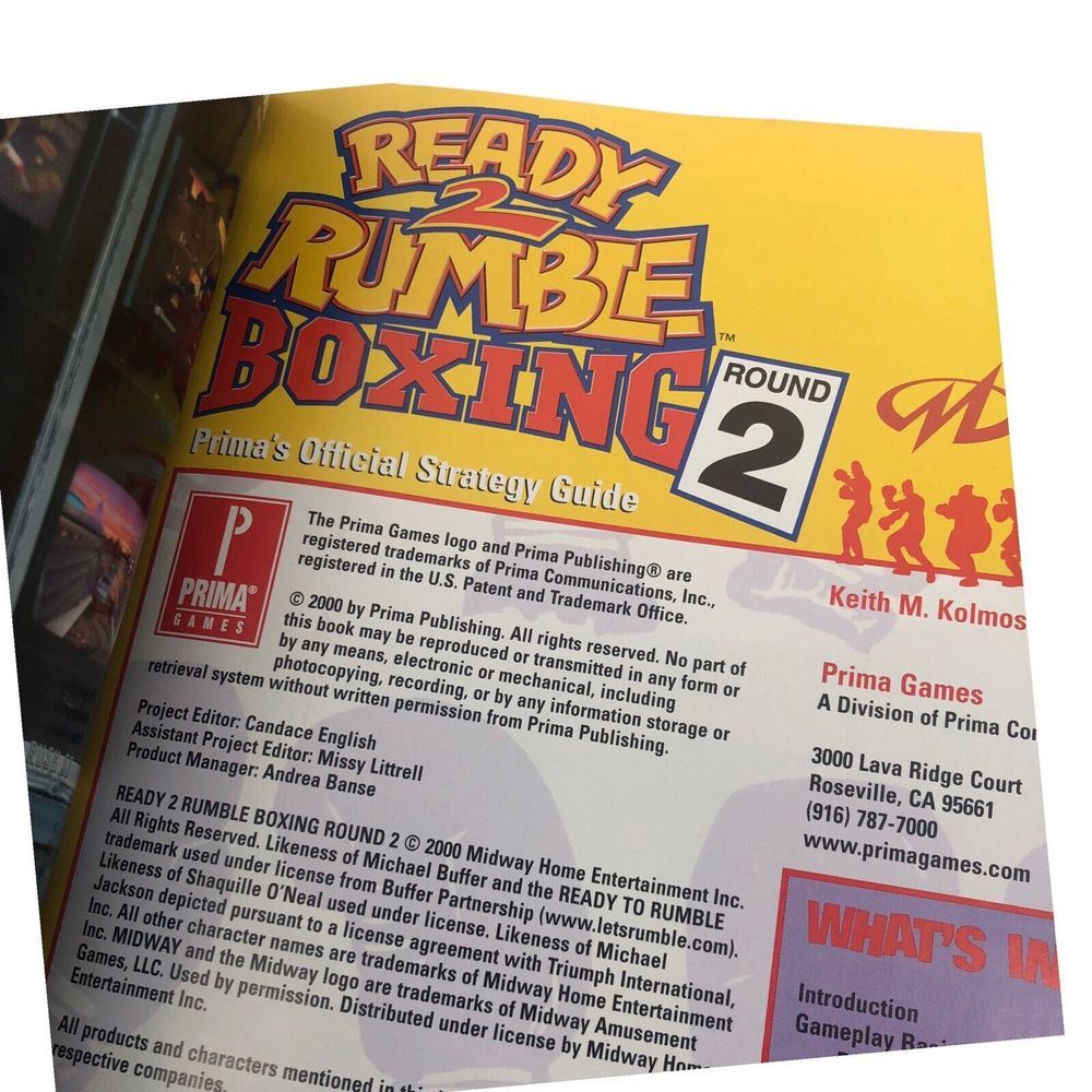 Ready 2 Rumble Boxing Round 2 Prima Strategy Guide w/ Character Cards 2000 VG+ - Picture 6 of 9